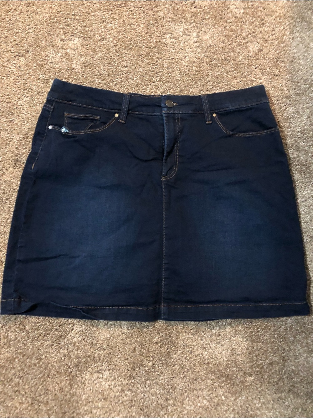 Croft & Barrow Dark Blue Denim Skort - Women's